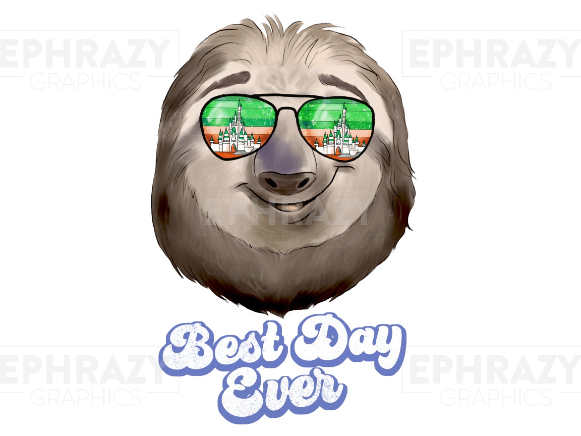 sloth with eye glasses