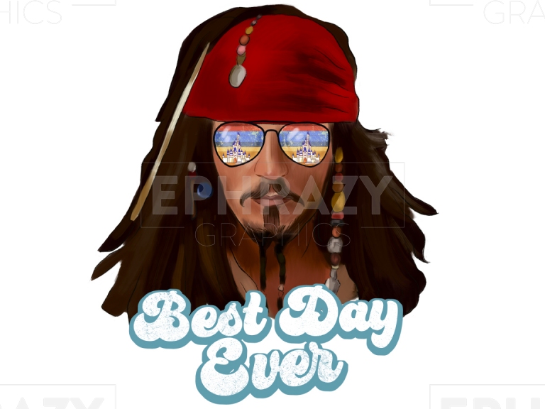 Disney Jack Sparrow Pirates Of Caribbean Sunglasses Retro Sunset Best Day Ever