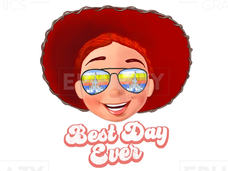 Disney Jessy Toy Story Sunglasses Retro Sunset Best Day Ever