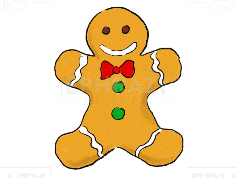Gingerbread Man Christmas Clip Art