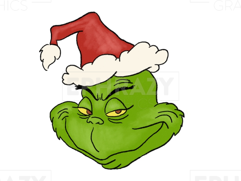 Grinch Face 2 Christmas Tree Clip Art