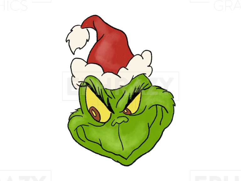 Grinch Face 3 Christmas Tree Clip Art