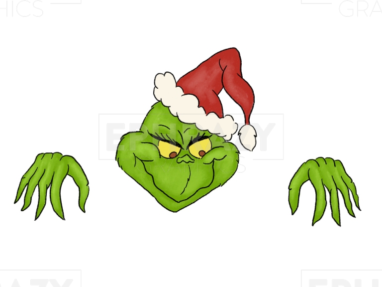 Grinch Face 4 Christmas Tree Clip Art