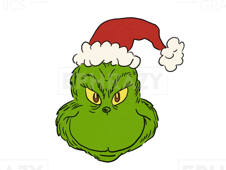Grinch Face 6 Christmas Tree Clip Art