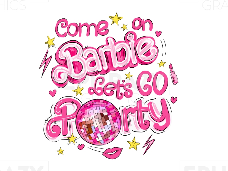 Barbie Party Digital Sublimation