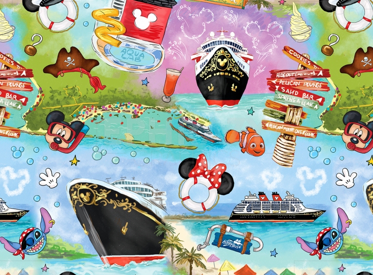 Disney Cruise Ship Mickey Pirate Digital Pattern